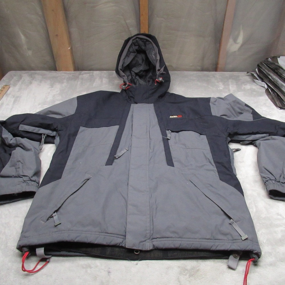 686 Ski Jacket Unisex Medium Black Hooded Rain Wind Insulated Winter Full Zip